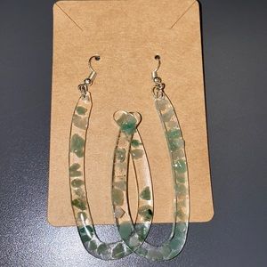 Resin stone earring